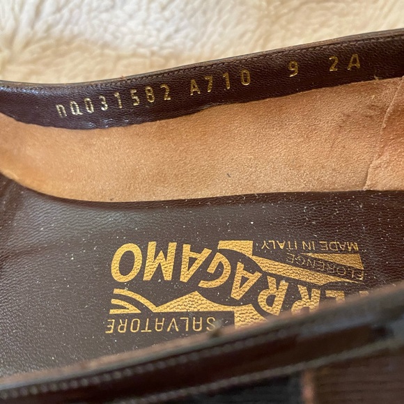Vintage Salvatore Ferragamo Brown Flats - Picture 6 of 11